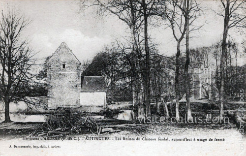 Les ruines du château médiéval d'Autingues.