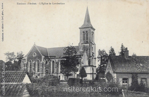 Vue générale de l'église de Landrethun.