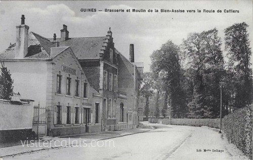 Le Moulin de la Bien-Assise à Guînes vers 1916.