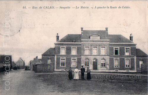 La mairie de Sangatte vers 1907