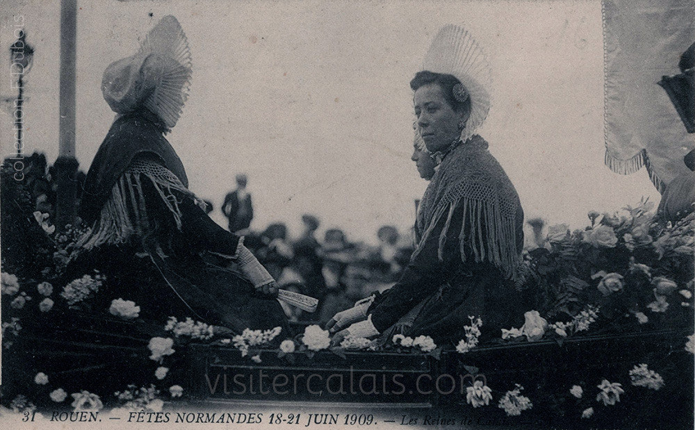 Le landau des Reines du Courgain à Rouen en 1909