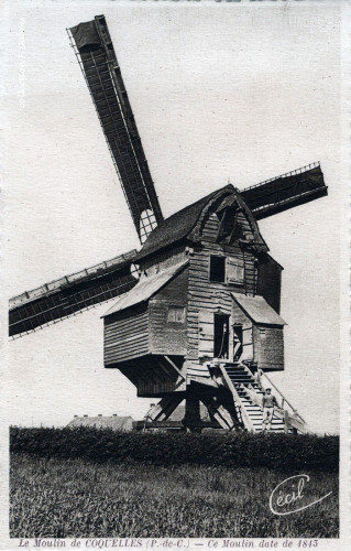 Le moulin de Coquelles en 1938