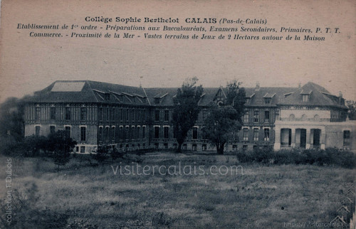 Carte publicitaire du collège Sophie Berthelot à Calais