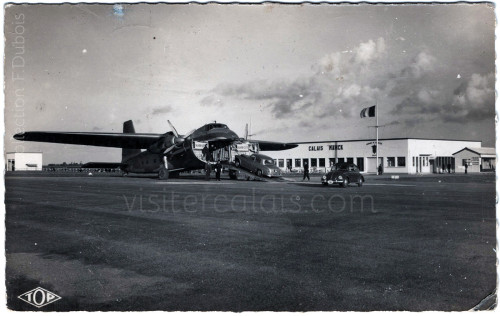 L'aéroport de Calais Marck vers 1954