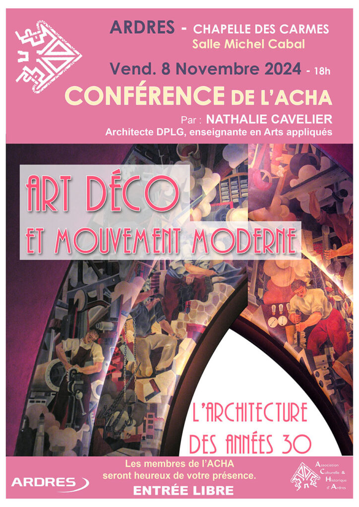 Affiche conference Art deco 2024